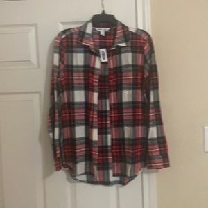 Brand new plaid flannel with tags